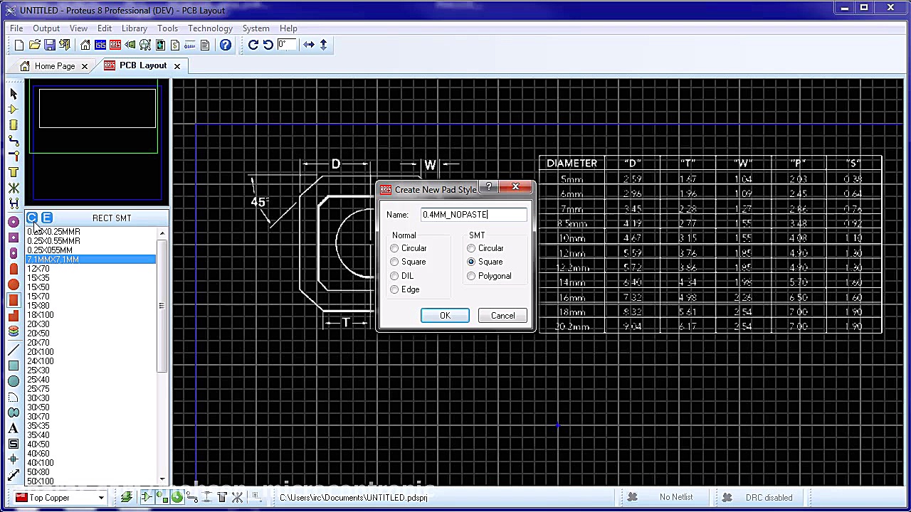 Creating Button Pads in Proteus Design Suite