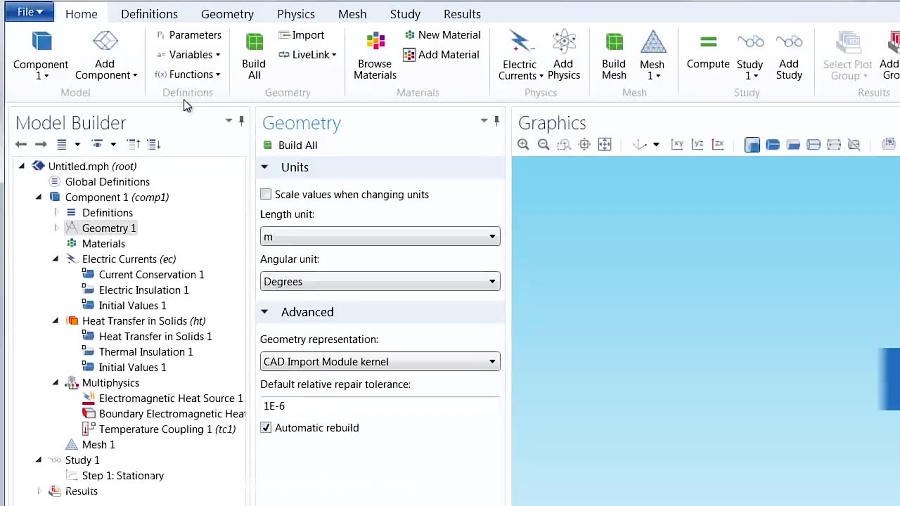 Create Geometrical Objects in COMSOL Multiphysics (2/8)