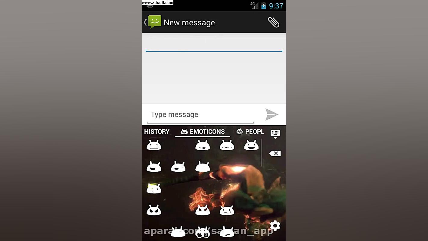 کیبورد با زمینه متحرک