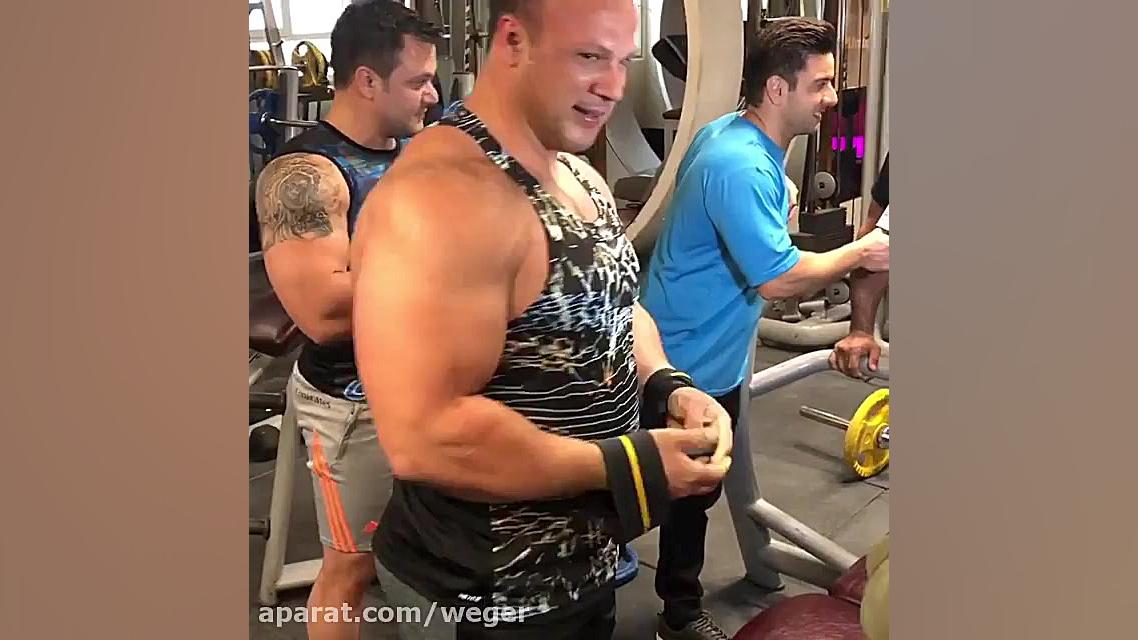 محراب فاطمی و پرس سینه با دمبل...