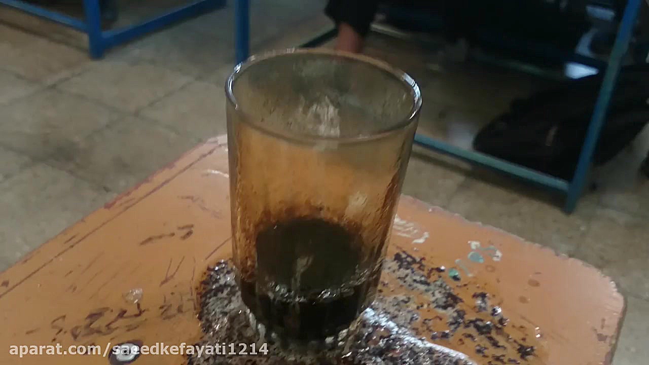 آزمایش پرمنگنات پتاسیم و آب اک...