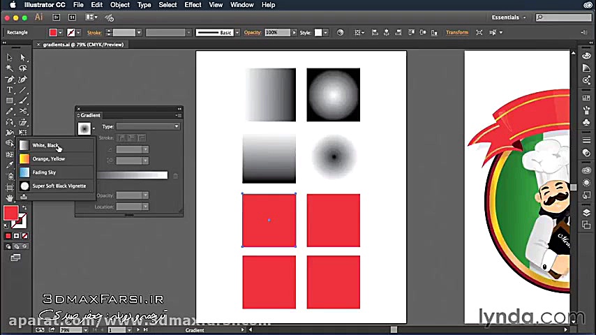 صفر تا صد آموزش کار با گرادینت...