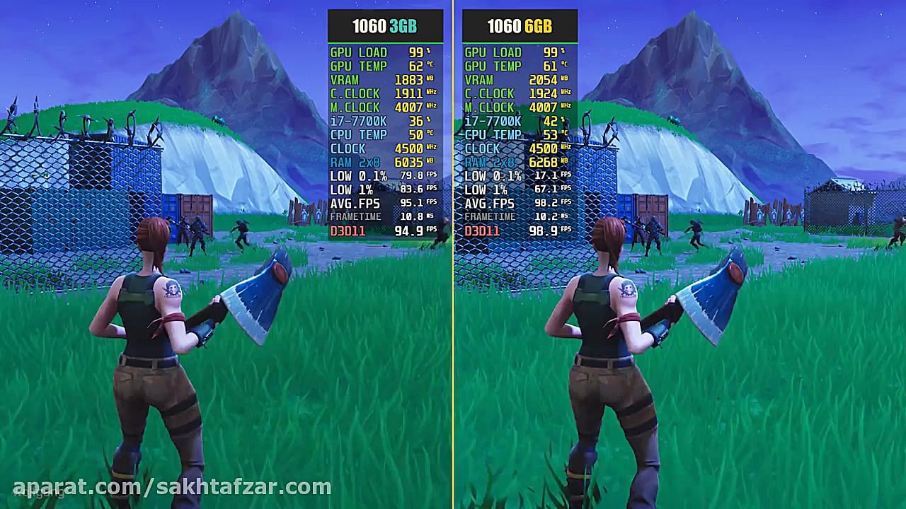تفاوت کارت گرافیک GTX 1060 3GB...