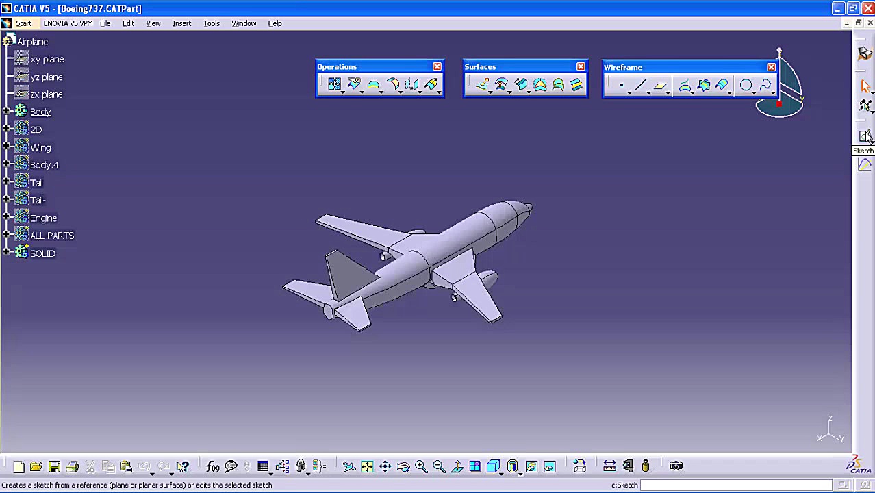 آموزش کتیا محیط طراحی سطوح قسم...