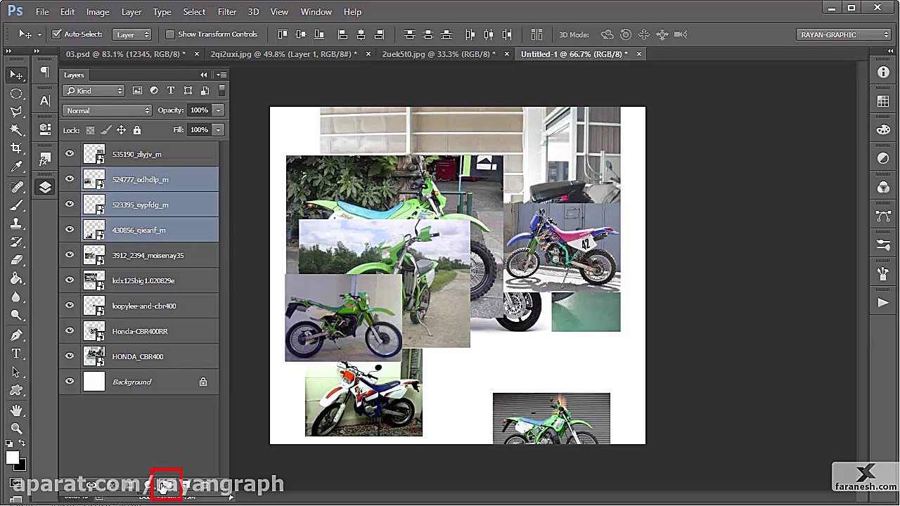 2) آشنایی با پنل لایه ها