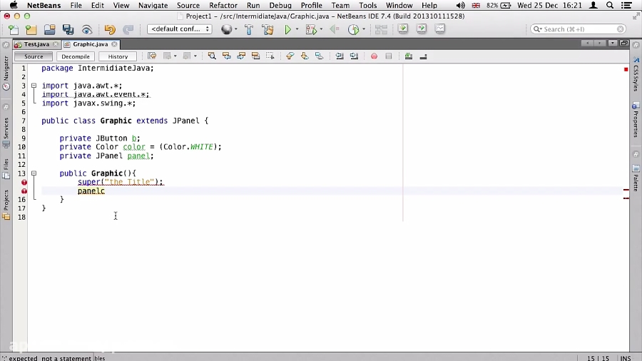 ۲- برنامه انتخاب رنگ در جاوا Java