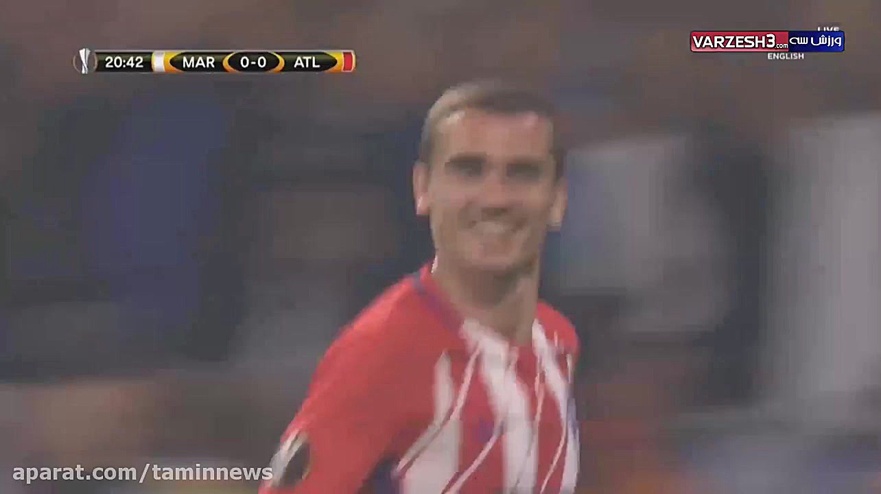 گل اول اتلتیکومادرید به مارسی...