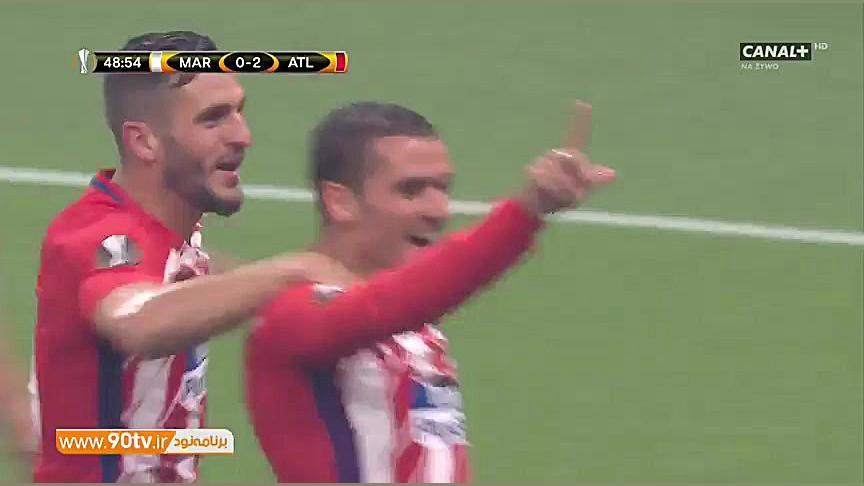 گل دوم اتلتیکومادرید به مارسی...