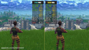 Fortnite 2133 MHz vs. 3000 MHz...