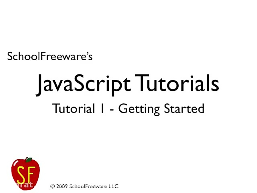 JavaScript Tutorial 1 - Getting Started - Hello World