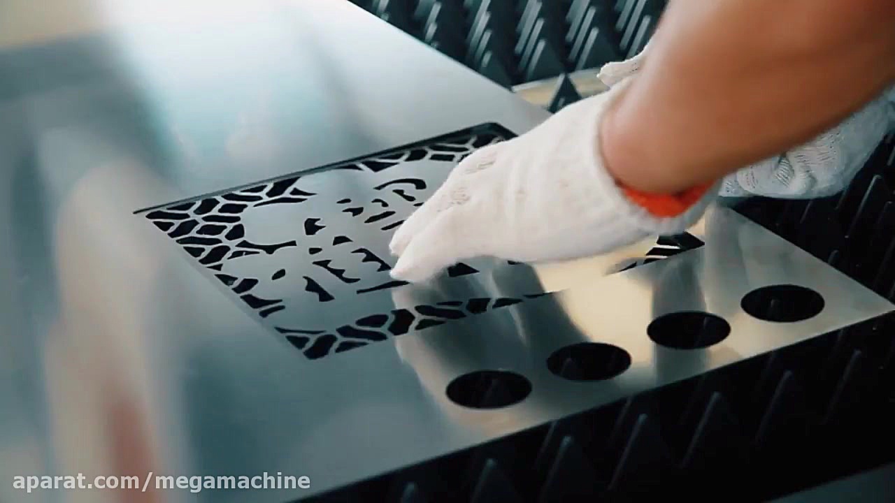 برش لیزر ورق 0.8 میلیمتر استیل...