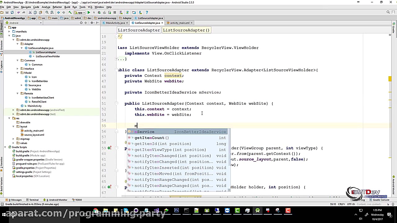 Android Studio Tutorial - News Reader Part 1 (List Sources Data)