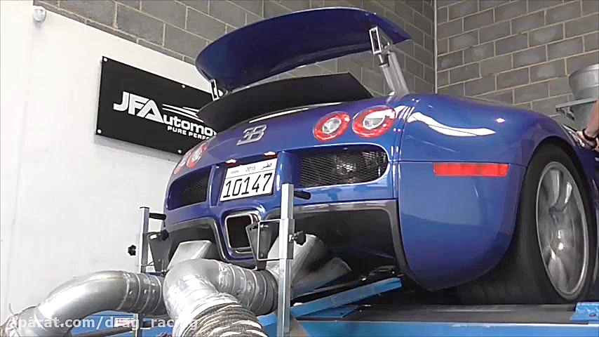 تست بوگاتی ویرون روی داینو