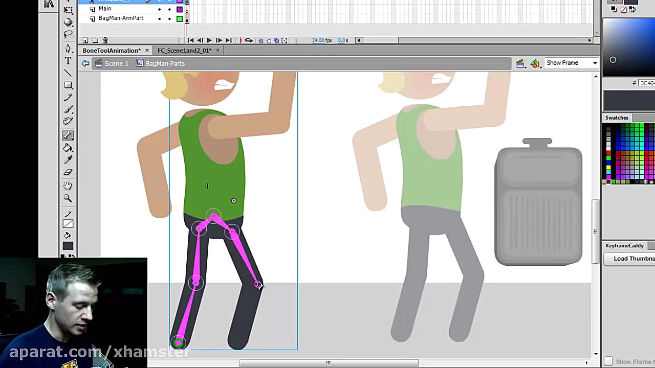 ابزار استخوان در Adobe Animate