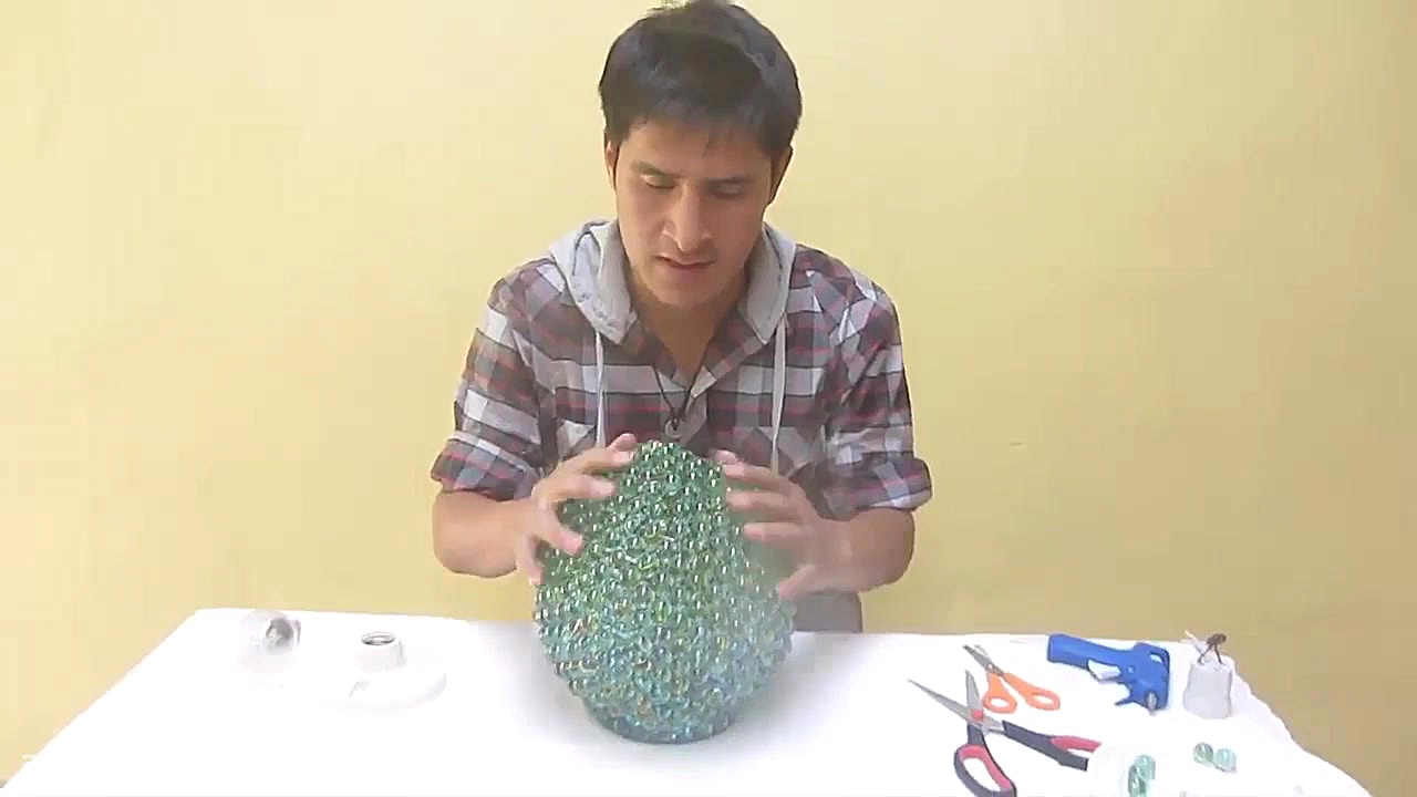 Como hacer una lampara con can...