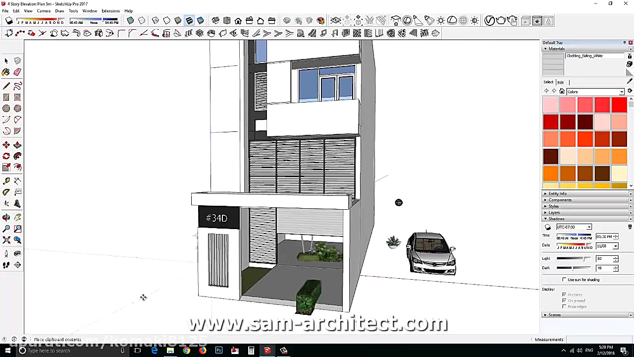 Sketchup 4 Story House Elevati...