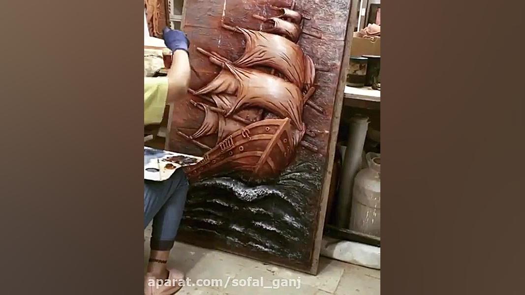 سفال نقش برجسته سفال گنج