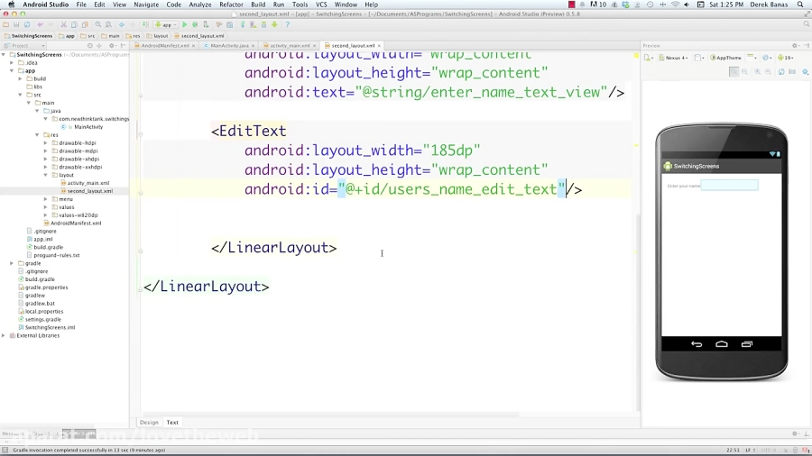 How to Make Android Apps 5 : Multiple Android Activities