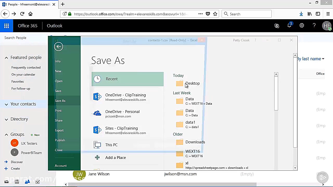 فیلم آموزش Using Office 365 Pe...