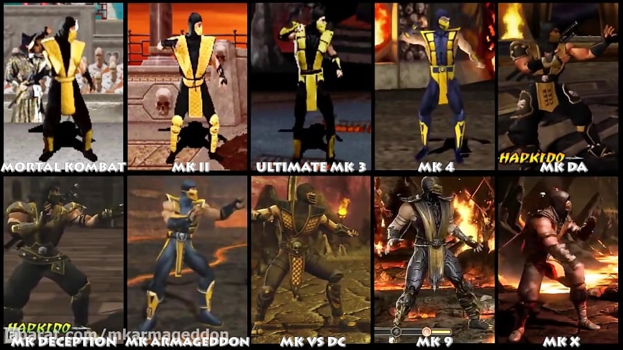 Mortal Kombat KANO Graphic Evolution 1992-2015