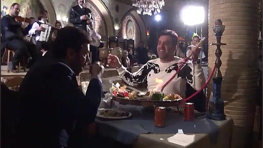 ویدیویی از پشت صحنه فیلم سینما...