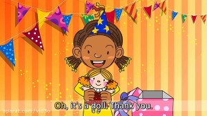 Happy birthday! This is for yo...