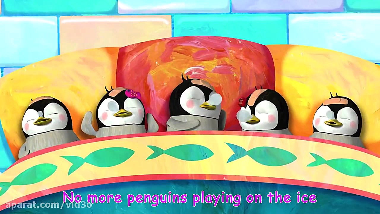 Five Little Penguins Jumping on the Bed | Nursery Rhymes Kids Songs ...