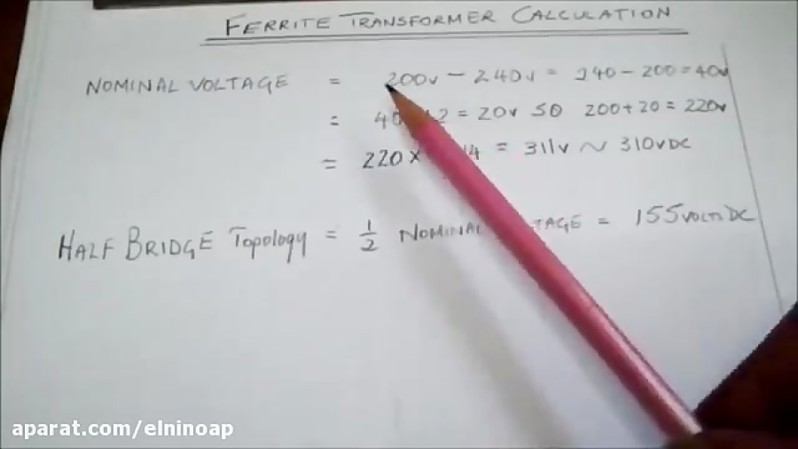 Ferrite transformer calculations for SMPS