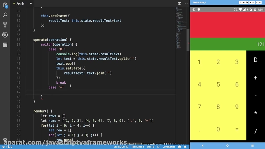 React Native Tutorial 15- Creating a Calculator - Part