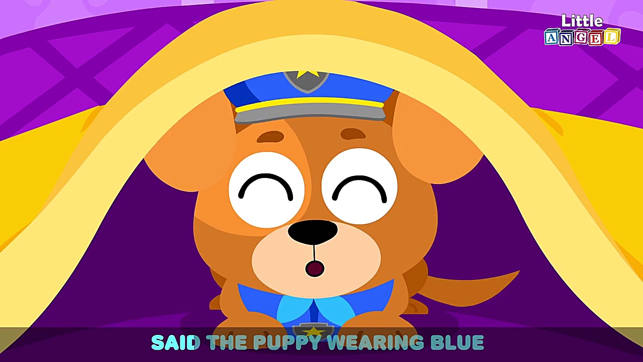 5 Little Puppies Playing Peeka...