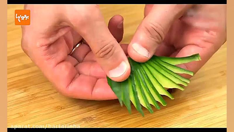 روش های تزئین خیار و گوجه برای...