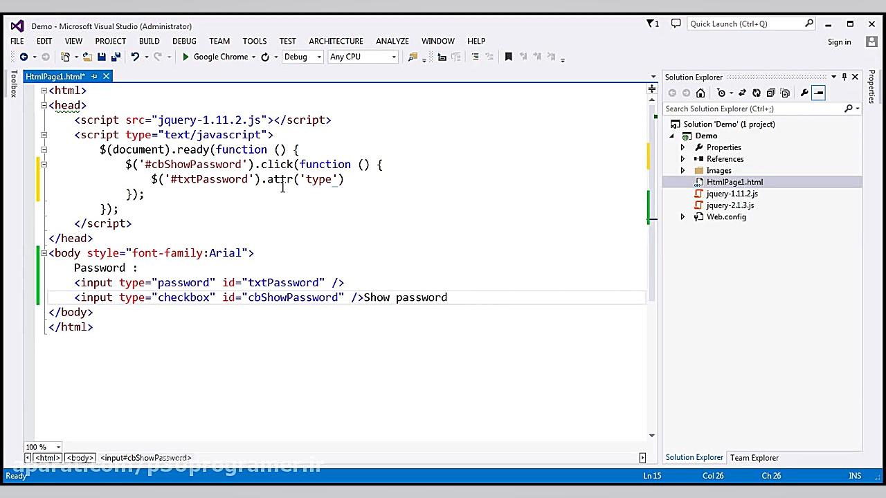 050 jquery show hide password