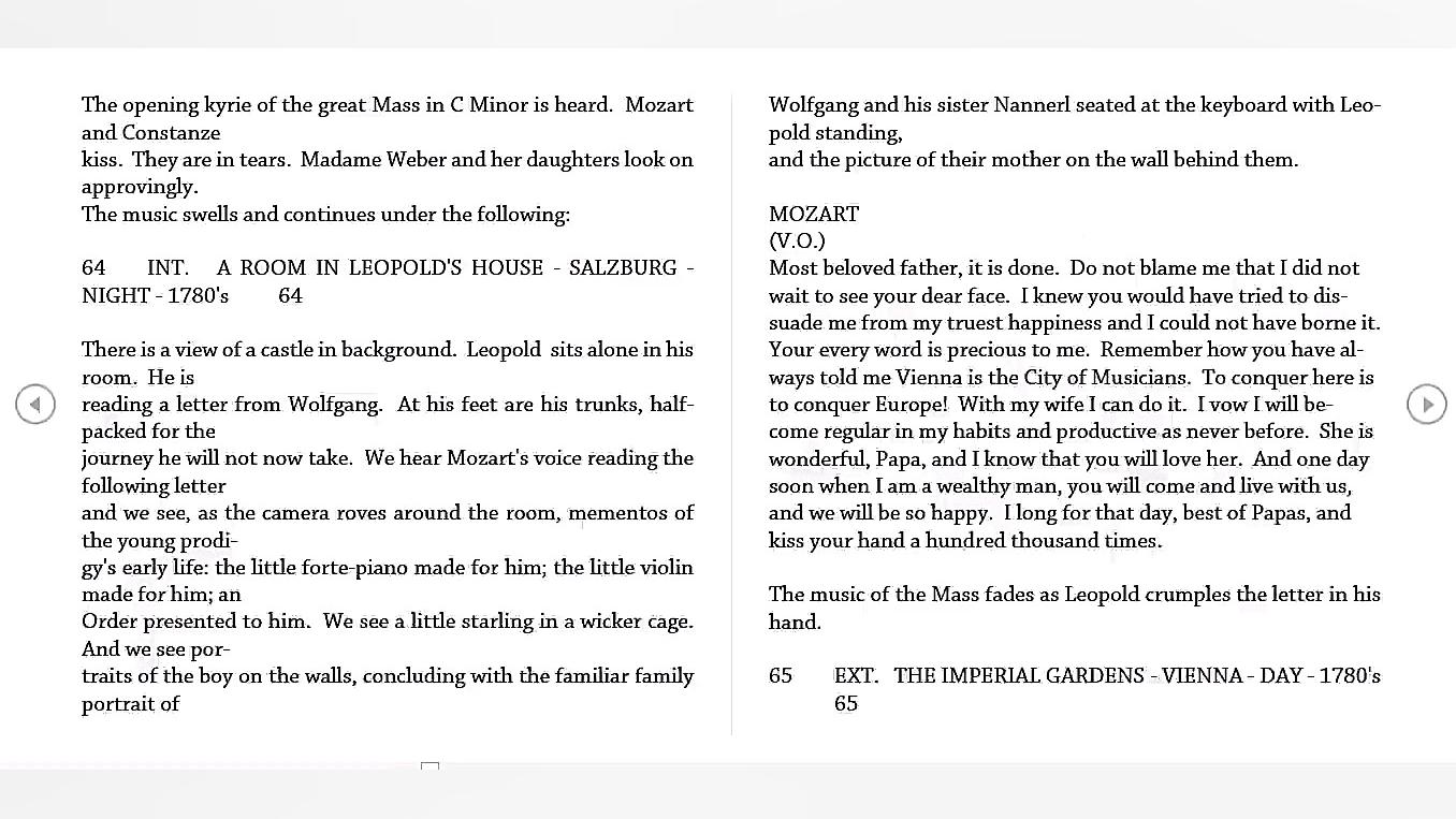 129 Amadeus (1984))scenario سن...