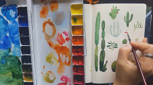 Watercolor Sketching: Cacti (S...