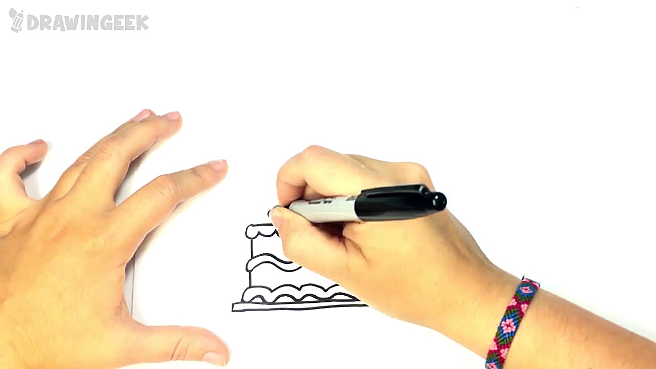 How to draw a Birthday Cake St...