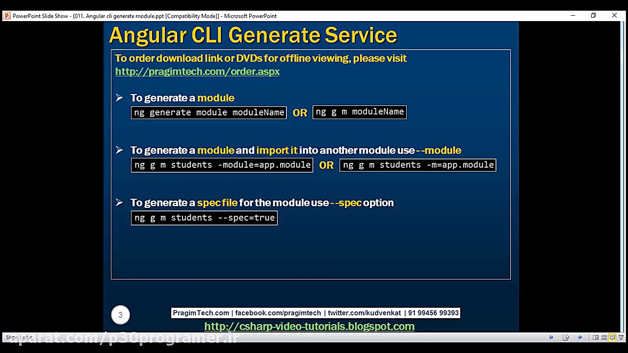 11 Angular cli generate module