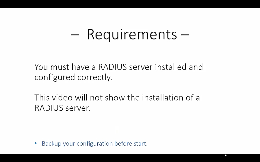 HP Switch RADIUS authentication (JE009A)
