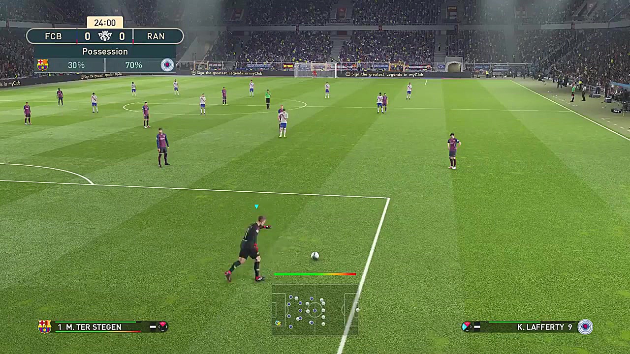 pes 2019 گیم پلی رنجرز و بارسل...