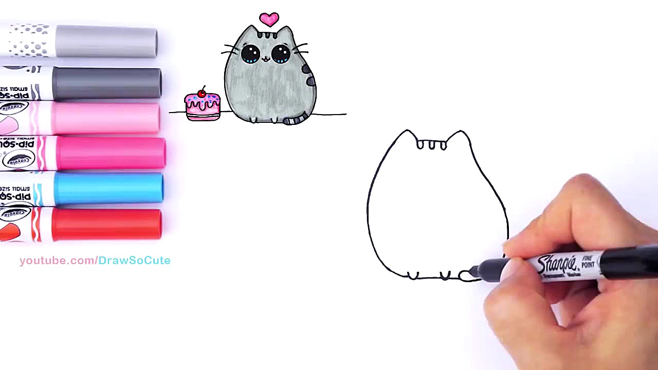 How to Draw  Color Pusheen Cat...