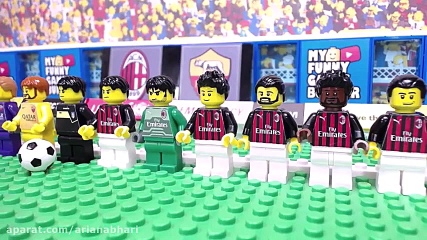 کارتون لگو ها فوتبال میلان و ر...