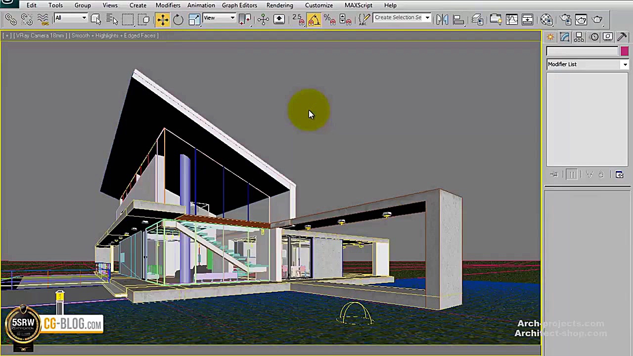 آموزش طراحی ویلا در 3D Max و V...