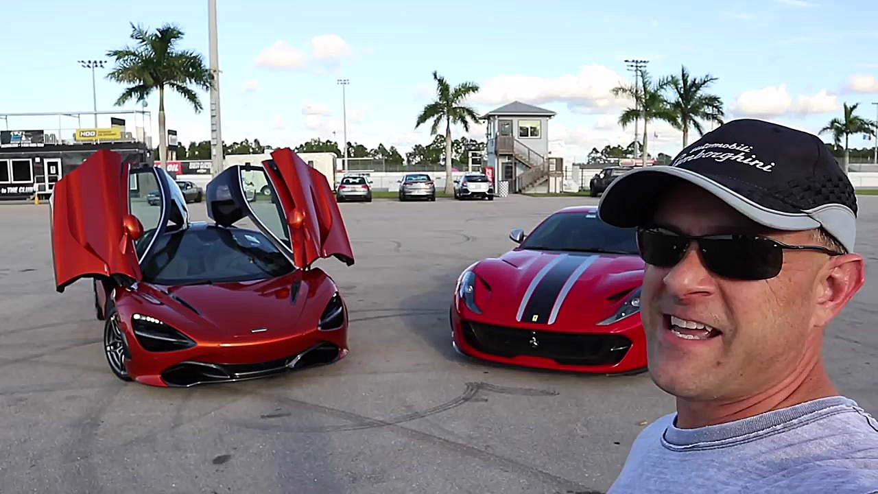 مسابقه درگ مکلارن 720S و فراری...