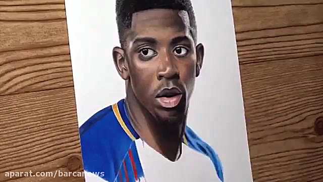 نقاشی بی نظیر از چهره عثمان دم...