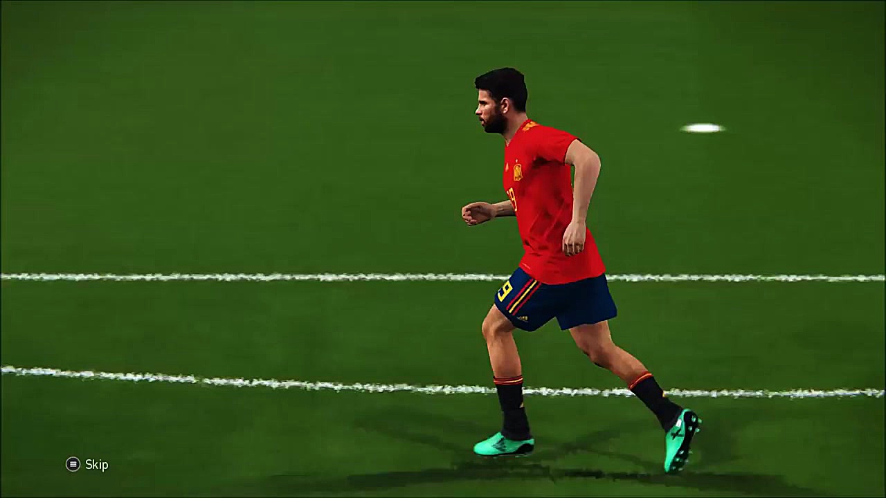 گیم پلی از بازی PES 2018 جام جهانی روسیه اسپانیا vs ایران زمان921ثانیه