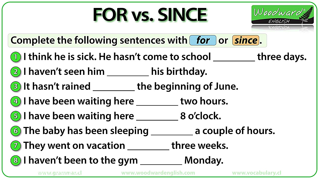 کاربرد for و since با زمان حال...
