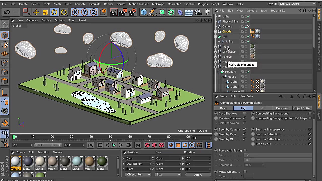 Low Poly Town 3D Modeling  Cin...