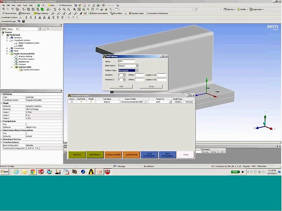 Using the Workbench Assembly Manager - ANSYS e-Learning - CAE Associates