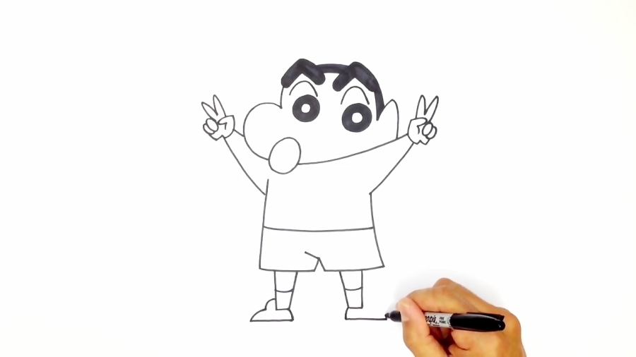 How to draw Shinchan step by step | Anime drawing easy | Shinchan drawing |  Easy Pencil drawing - YouTube
