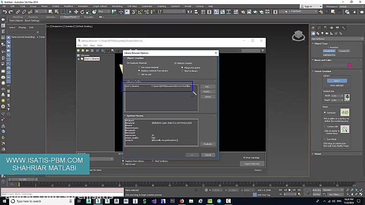 نصب و کرک Forest pack Pro 6