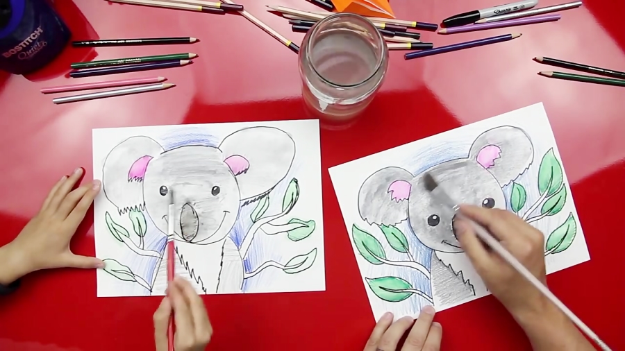 How To Paint A Koala Bear With Watercolor Pencils